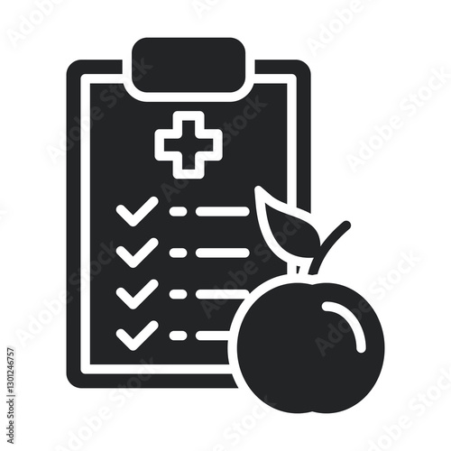 Nutrition Icon Glyph Style. Vector Illustration For Graphic Design