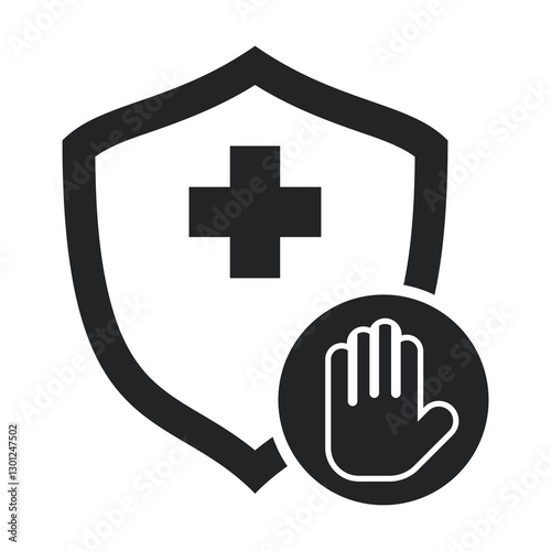 Prevention Icon Glyph Style. Vector Illustration For Graphic Design