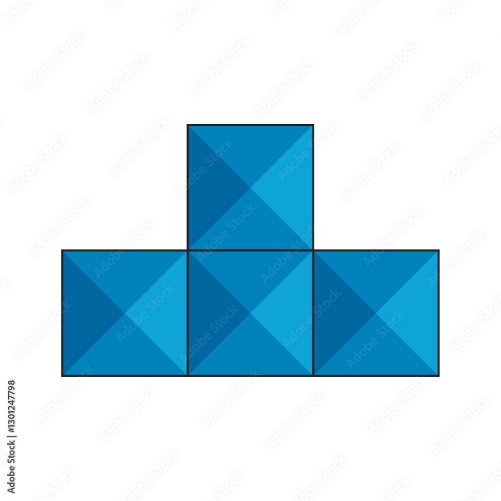Fototapeta premium Tetris Game cube icon