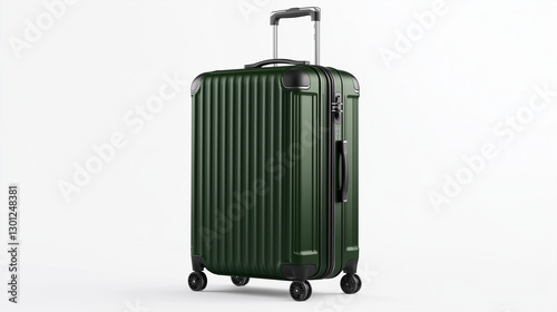 Wallpaper Mural Modern Green Hard-Shell Suitcase with Spinner Wheels - AI Generated Torontodigital.ca