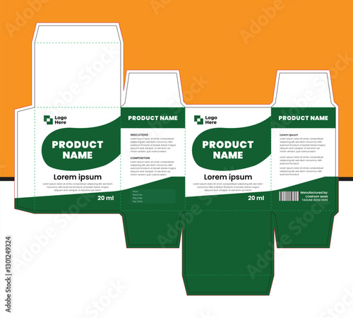 A modern and minimalist packaging box template design for your brand