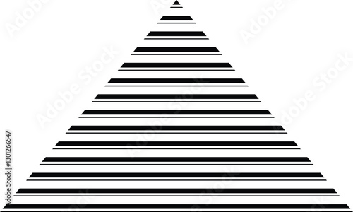 abstract black triangular optical illusion stripe pattern.