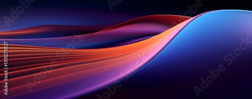 Abstract background features a blue orange and red wavy gradient wallpaper. Abstract colorful wave background