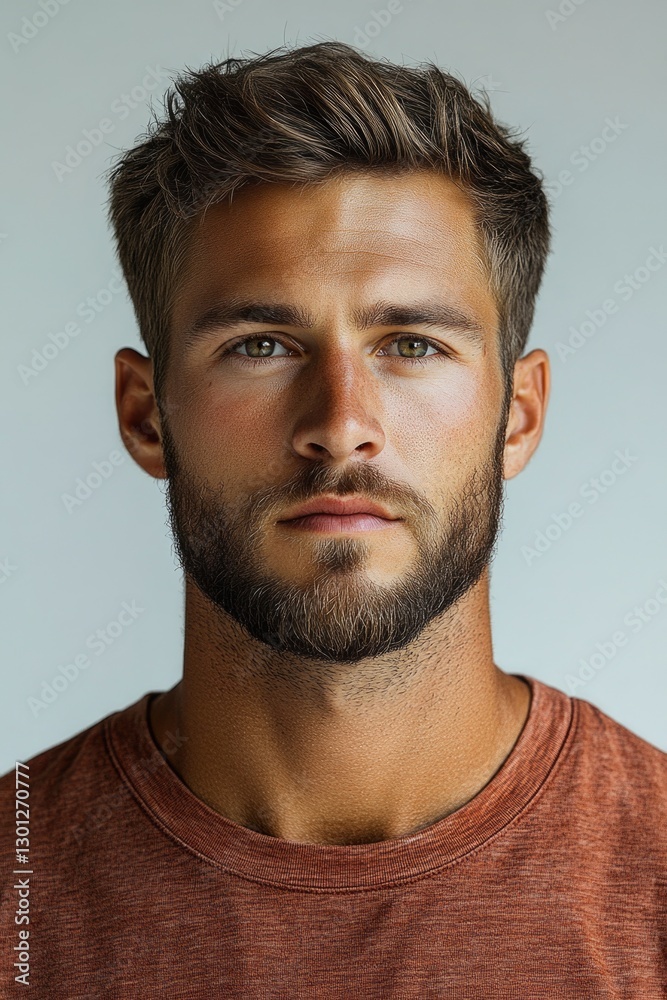 Fototapeta premium Close-up portrait of a man with a long beard