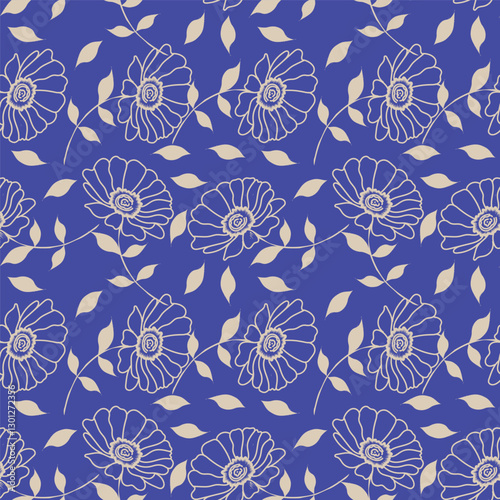 Elegance pink floral stems seamless pattern on a grey background. Vector hand drawn. Artistic, abstract flowers and tiny leaves, buds bells printing. Template for designs, fabric, fashion, textile
