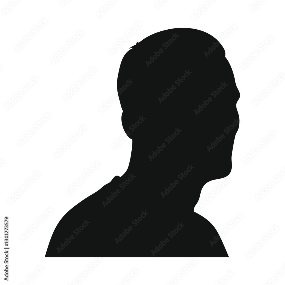 Black Silhouette of a Human Head Representing Anonymity Black Silhouette of a Human Head Representing Anonymity