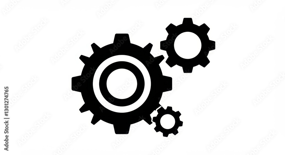 Minimalist Gear and Cogwheel Illustration Minimalist Gear and Cogwheel Illustration