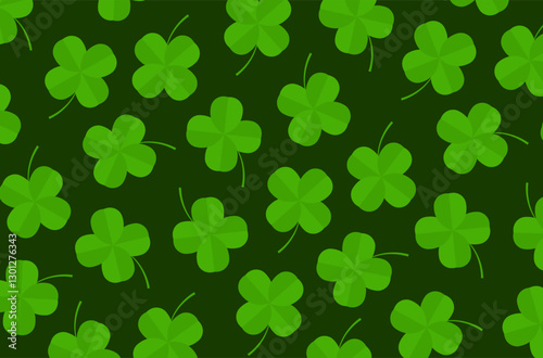 Green background with clover.