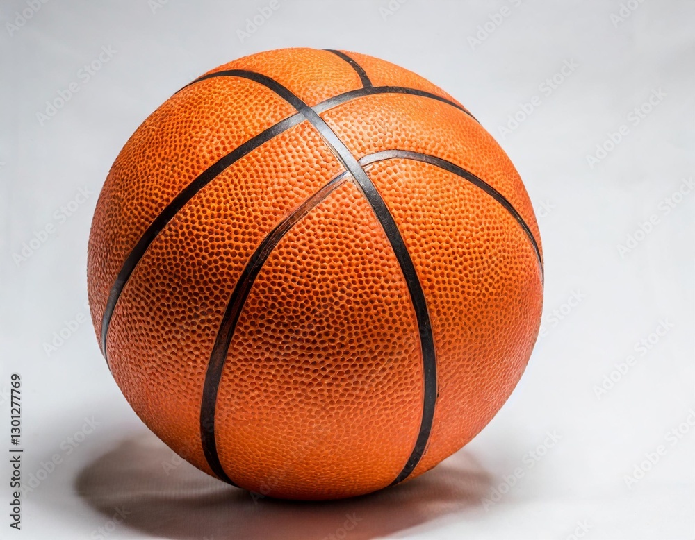 Obraz premium Orange Basketball: Vibrant Ball Isolated on White Background