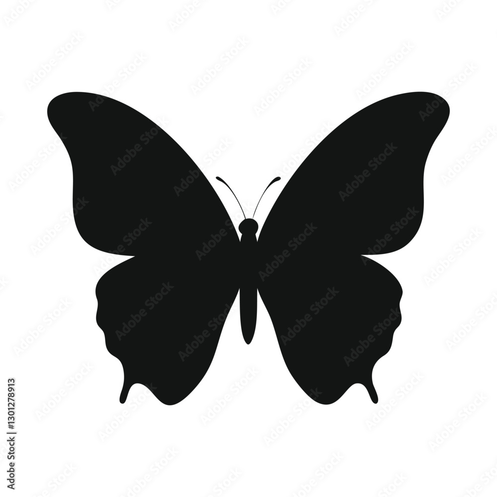 butterfly silhouette vector on white background butterfly silhouette vector on white background
