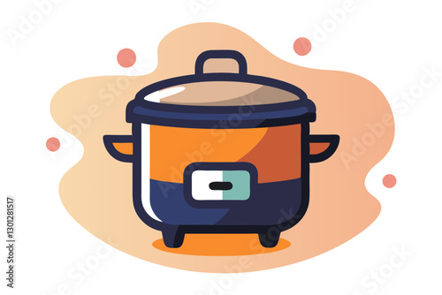 Detailed Rice Cooker Vector Illustration for Kitchen Design