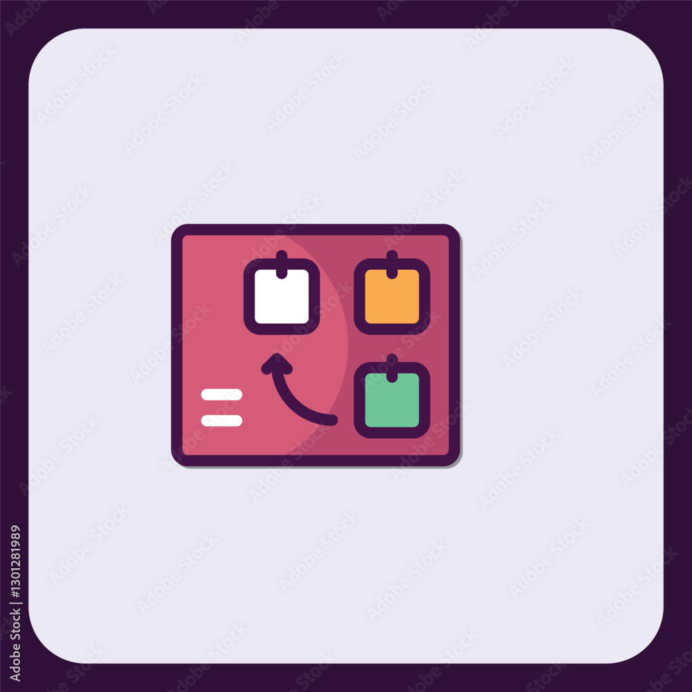 Kanban Board Minimalist Icon Symbolizing Agile Workflow and Project Management Kanban Board Minimalist Icon Symbolizing Agile Workflow and Project Management