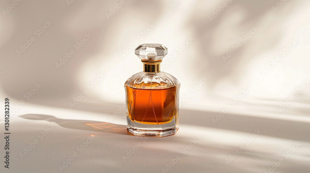 A bottle of perfume on an isolated white background, object focused, png, stock image, hd quality A bottle of perfume on an isolated white background, object focused, png, stock image, hd quality