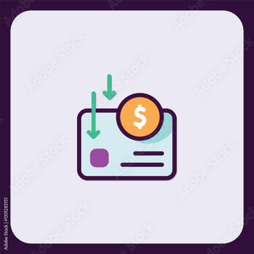 Depicting digital transactions: icon for online payments and transfers