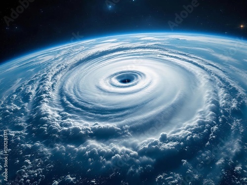 Wallpaper Mural View from space of an atmospheric cyclone on the planet Torontodigital.ca