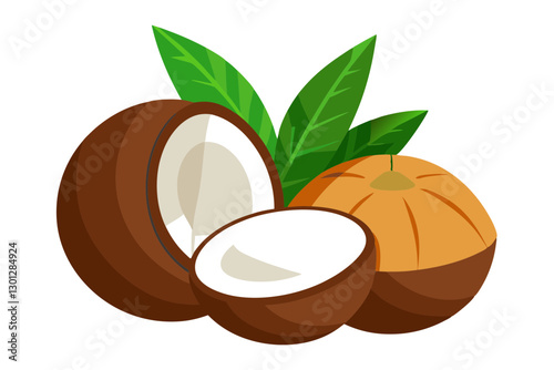 Fresh Coconut Fruits. Summer Delights 