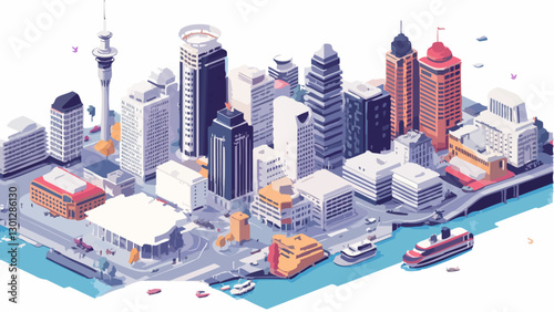 Aerial View of Auckland- A Modern City with a Coastal Vibe