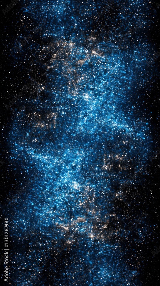 Obraz premium Celestial Dance: A Symphony of Stars in Vivid Blue Hues