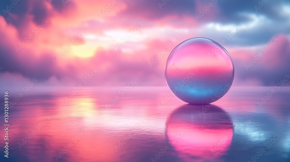 Blurred background in violet, pink, and mint colors with a 3d sphere, an abstract holographic backdrop in 80s style retro futurism webpunk surreal cyber space scene with copy space. Blurred background in violet, pink, and mint colors with a 3d sphere, an abstract holographic backdrop in 80s style retro futurism webpunk surreal cyber space scene with copy space.