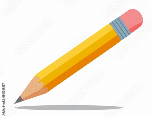 Pencil Icon: Isolated Object with Clipping Path