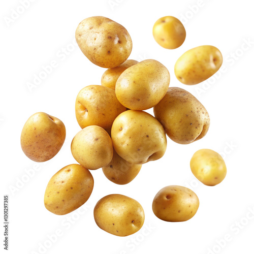 potatoes isolated on white background