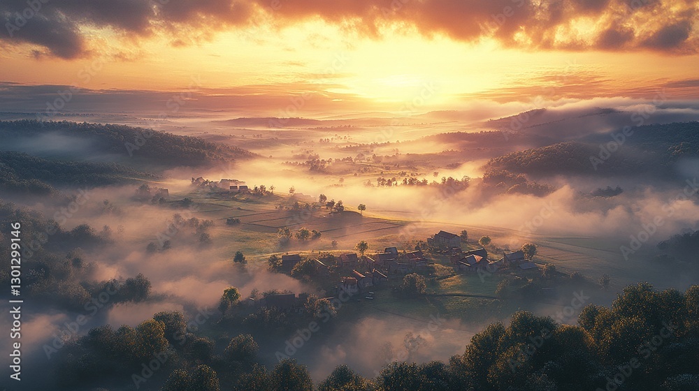 Obraz premium sunset over the mountains