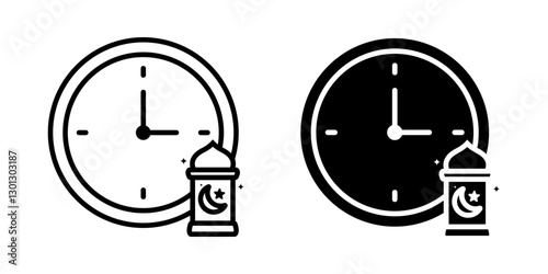 Clock icon set. for mobile concept and web design on white background