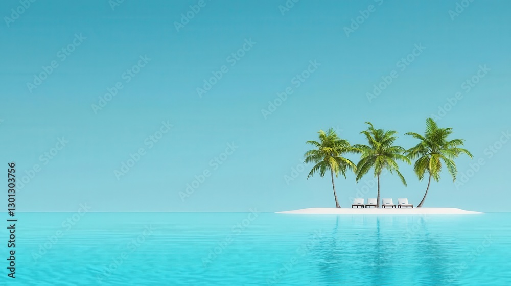 Private island with luxury villas and exclusive resort amenities, secluded paradise Private island with luxury villas and exclusive resort amenities, secluded paradise