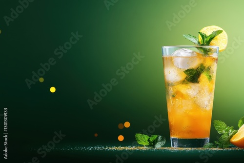 Refreshing iced drink with lemon and mint. Cool off with this perfect summertime refresher