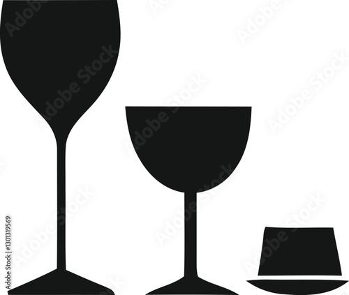 set of wine glasses