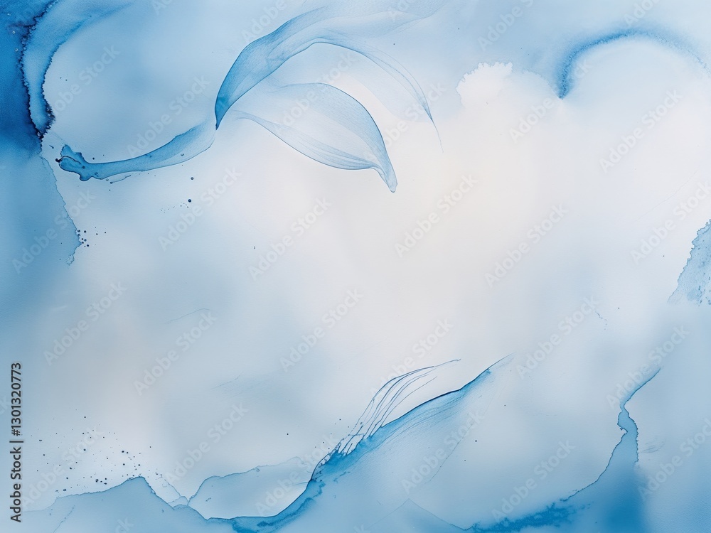 Obraz premium abstract blue watercolor background backdrop.