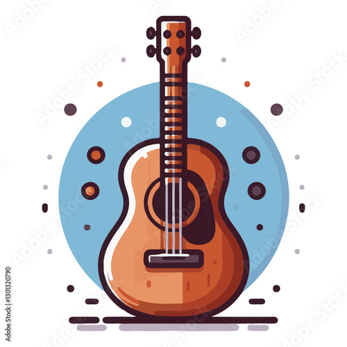 An icon of a guitar on a white background