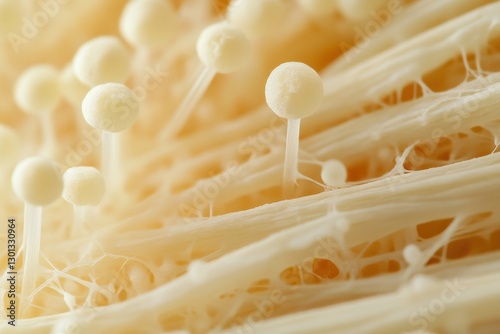 A microscopic image of coconut root fibers, highlighting their organic complexity photo