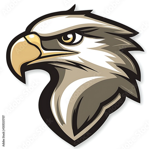 Majestic Eagle Head Profile, Graphic Design