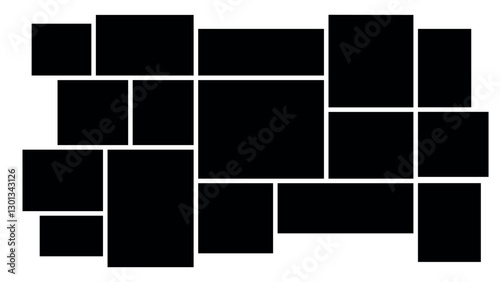 Modern photo frame mockup. Templates for collages. EPS10 vector illustration.