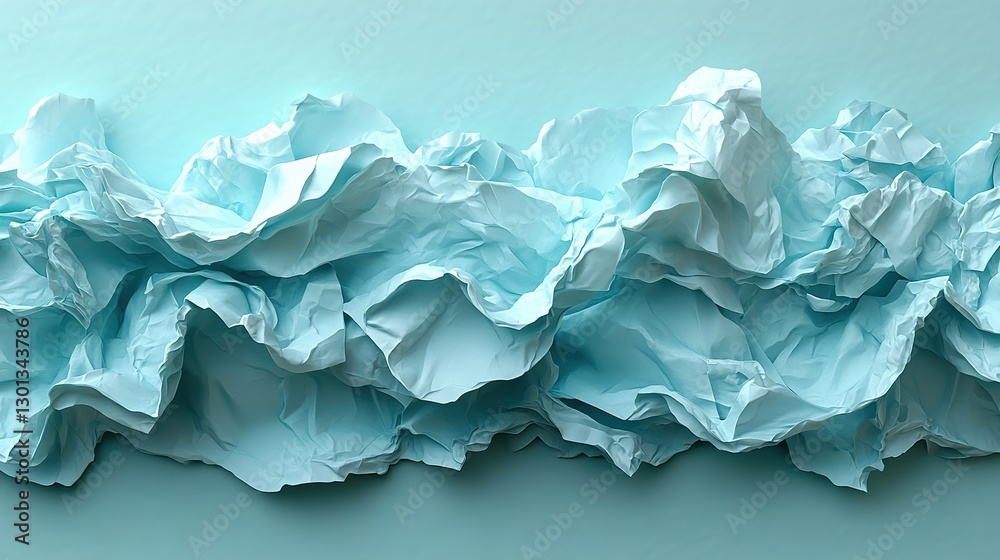 Crumpled mint paper sheets with line partition, a trendy abstract background. Crumpled mint paper sheets with line partition, a trendy abstract background.