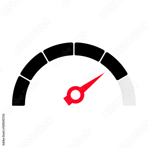 Gauge level indicator symbol from low to high