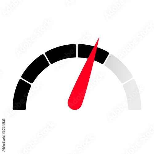 Gauge level indicator symbol from low to high
