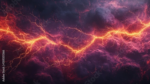 Fiery Lightning Storm: A Celestial Inferno