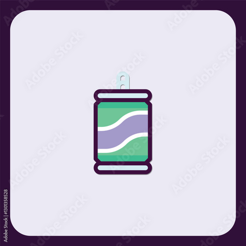 Refreshing Beverage Can Icon Design Element for Branding and UI