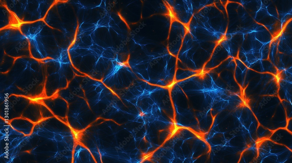 Glowing Energy Trails Resembling Lava and Lighting on Dark Backdrop Glowing Energy Trails Resembling Lava and Lighting on Dark Backdrop