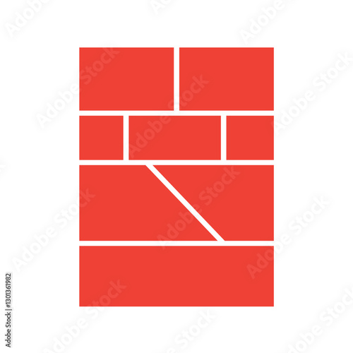Vertical collage layout template frame for photo vector image
