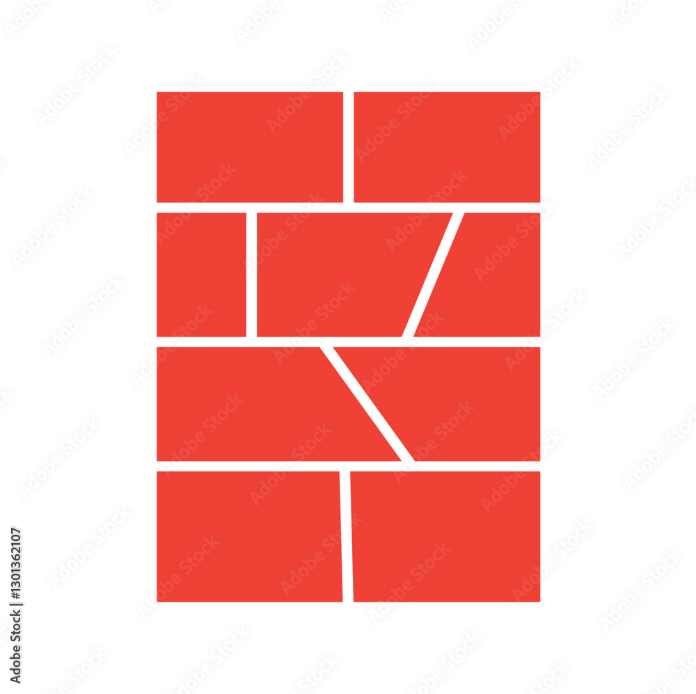Vertical collage layout template frame for photo vector image Vertical collage layout template frame for photo vector image