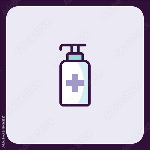 Sanitizer Bottle Icon: Cleanliness and Hygiene Symbol