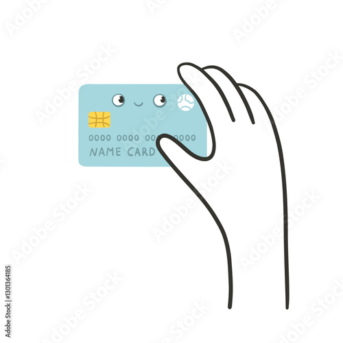 Kawaii payment card in hand