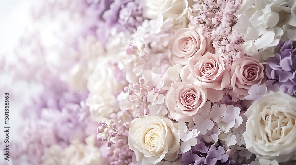 Captivating close-up of colorful roses and flowers creating an aesthetically pleasing floral display for decoration : Generative AI Captivating close-up of colorful roses and flowers creating an aesthetically pleasing floral display for decoration : Generative AI