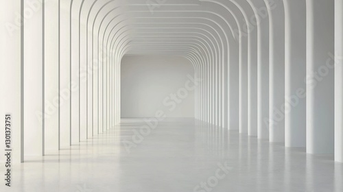 Sleek modern technology background minimalist architecture interior design clean environment wide angle view