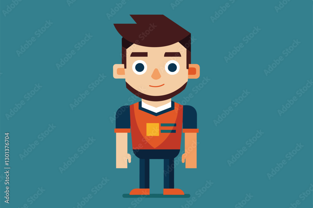 A colorful illustration of a male character with exaggerated proportions, ready for customization, Pay attention Customizable Disproportionate Illustration A colorful illustration of a male character with exaggerated proportions, ready for customization, Pay attention Customizable Disproportionate Illustration