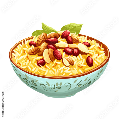 Saffron Rice with Barberries and Almonds - Persian Cuisine