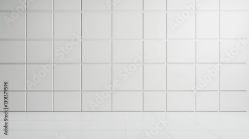 White square wall interior view